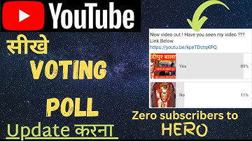 How to Create Polls on youtube Channel | How to enable community post | Zero Subscribers to Hero ||