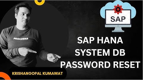 HANA SYSTEM DB Password Reset