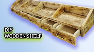 DIY WOODEN HOMEMADE SHELF/PALLET WOOD IDEAS AND PROJECTS/اصنع رف خشبي بسيط من الطبلية by Mc Stor 243 views 1 year ago 10 minutes, 15 seconds