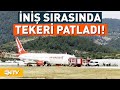 Bu Kez Antalya'da Yaşandı! Ön Tekeri Patlayan Uçak Gövdesi Üzerinde Durabildi! | NTV