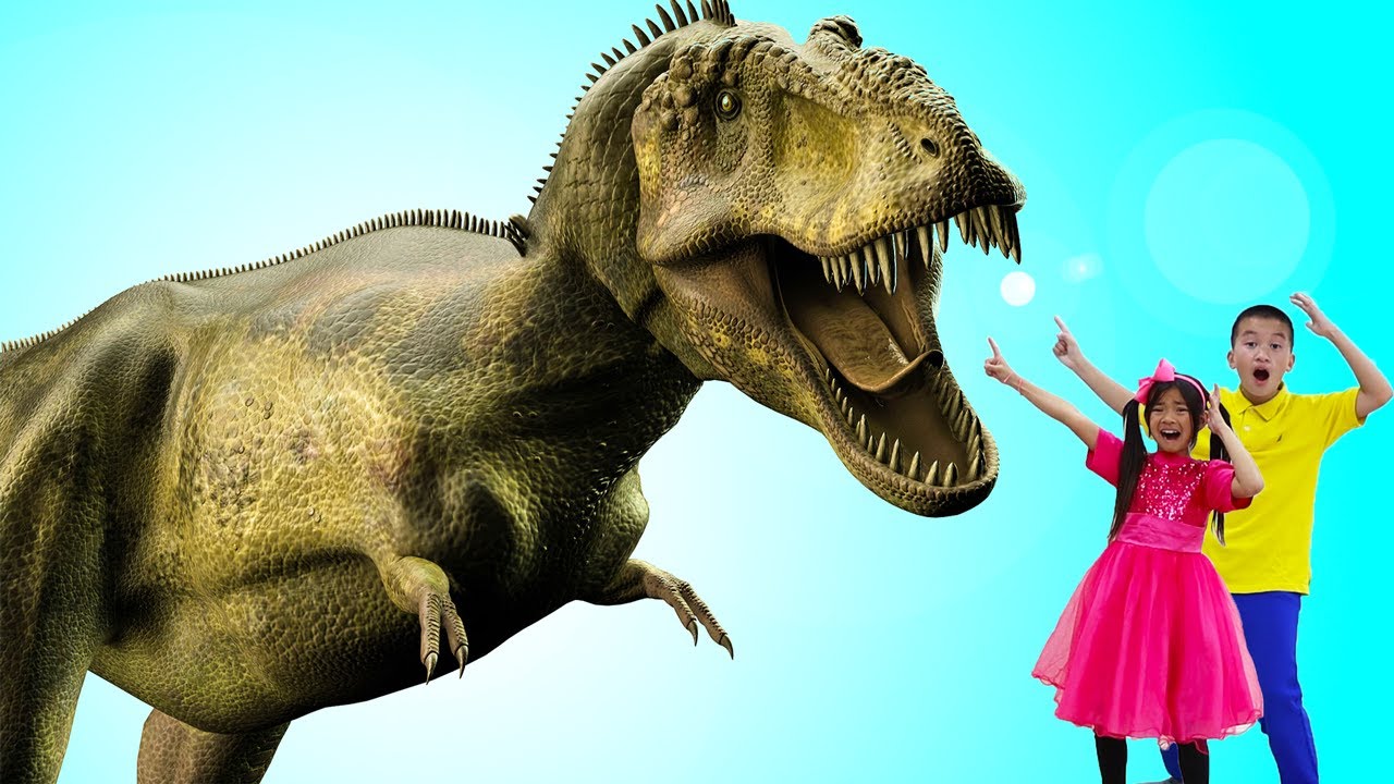 Emma & Andrew Learn About Dinosaurs Education Video for