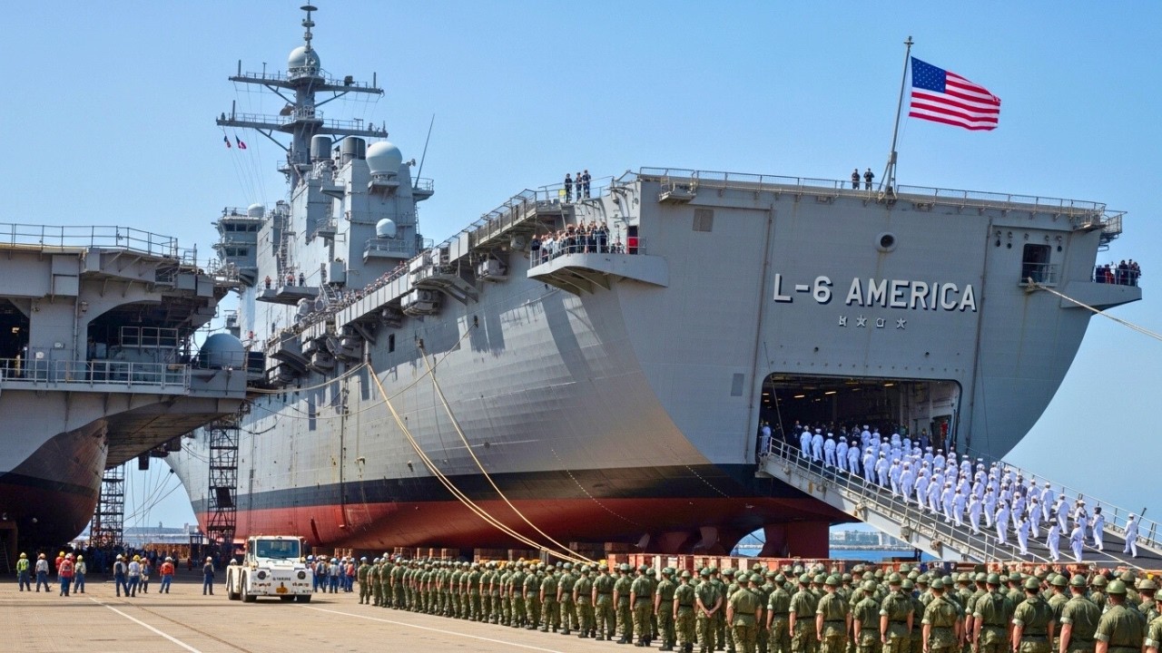 Повышенная готовность! Эсминец USS Gerald R Ford проводит опасные операции.