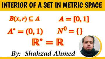 Interior of set. Interior of singleton set, interior of Z,Q,R by Shahzad Ahmed. #functionalanalys