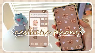 how to make your phone aesthetic | brown theme | customize your android phone screenshot 2