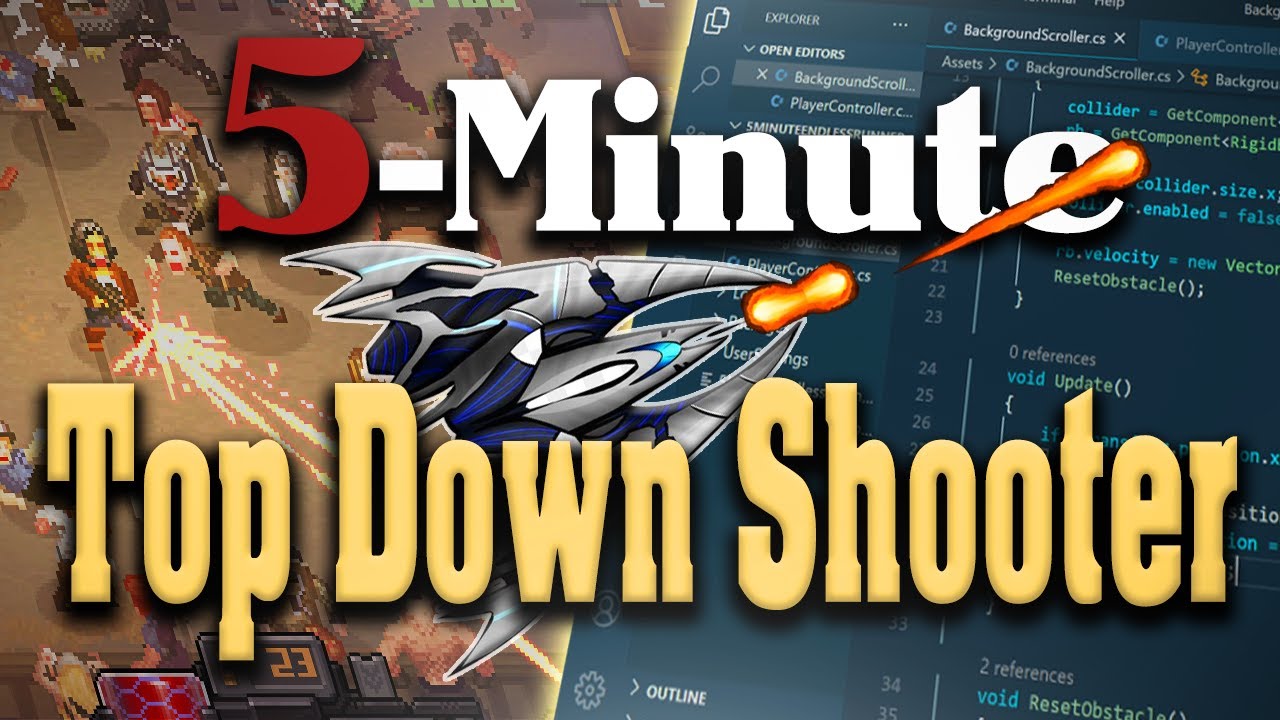 Shredded skarpt Monarch 5 Minute Top Down Shooter Unity Tutorial - YouTube