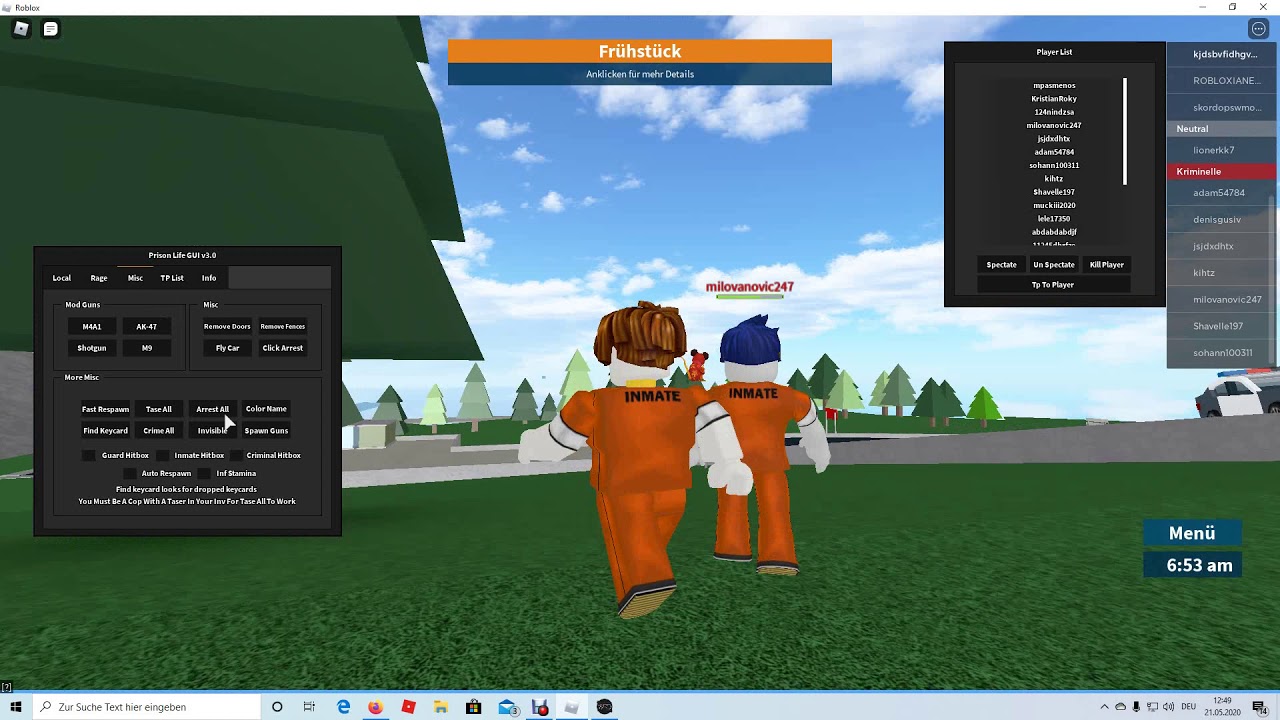 Roblox Aimbot Script 2020 Prison Life Robux Generator Lazyblox Com - prison breaker roblox script pastebin