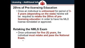 Passing the NMLS Exam - Additional Licensing Information
