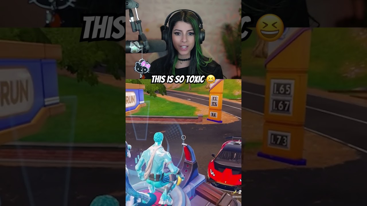 did you know there are Ferraris in Fortnite?! 🤯 #fortnite #egirl #reaction #shorts