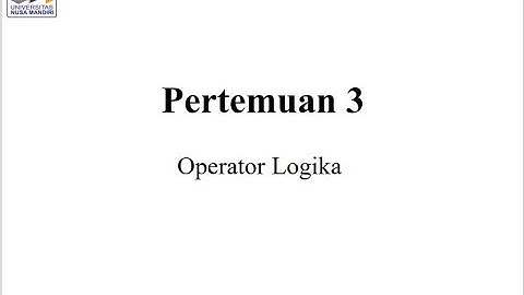 Pertemuan 3 - Dasar Pemrograman Python