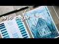 How to paint with ONE color ♡ Monochromatic || Watercolor Tutorial