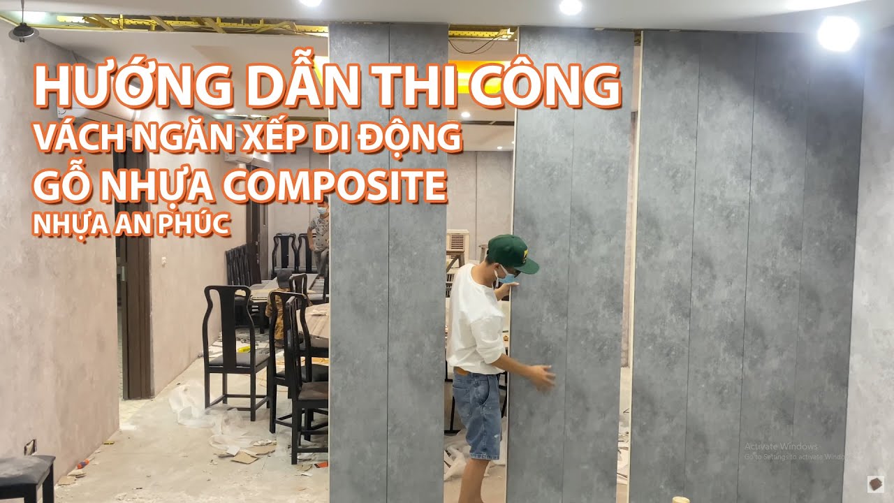 Hướng dẫn thi công chi tiết vách ngăn ray trượt bằng tấm vách ngăn ...