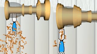 Wood turning cut and paint   Android gameplay screenshot 1