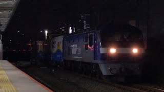 【コキ26車を牽引する岡桃】JR貨物 EF210-126号機+コキ26B 岡A17仕業[1050レ] 東京タ行 小田栄駅通過！