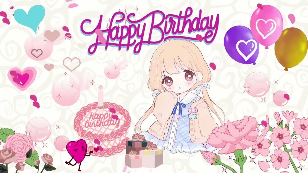Anime Girl Birthday Card – Cupsie's Creations