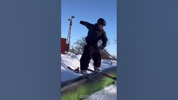 Insane rail skiing 🔥 | #shorts