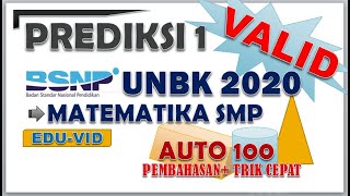 PREDIKSI UNBK SMP 2020 MATEMATIKA [Soal dan Pembahasannya Lengkap + Trik Cepat] screenshot 2