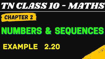 10th Maths | Chapter 2 | Numbers and Sequences | Example 2.20 | Maths Clock | TN Class10