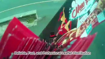 Leaflet distribution Real delivery, caught on camera