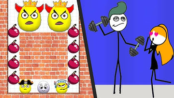 DRAW TO SMASH vs STICKMAN ROLL - New Levels Max UPDATE Satisfying Double Mobile Games Android APK
