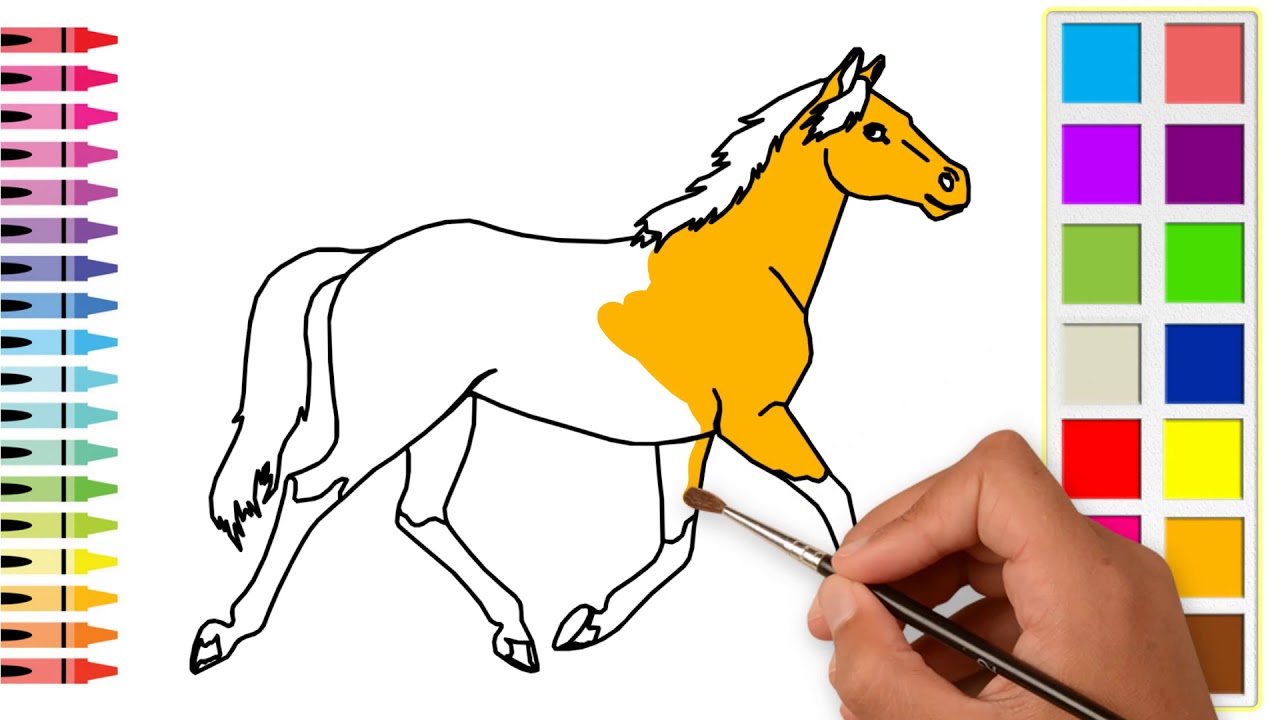 How To Draw A Cartoon Horse Horse Drawing Lesson YouTube