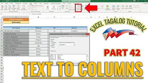 [Excel Tagalog Tutorial #42] Text to Columns