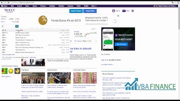 Excel VBA - Download Financial Data from Yahoo Finance