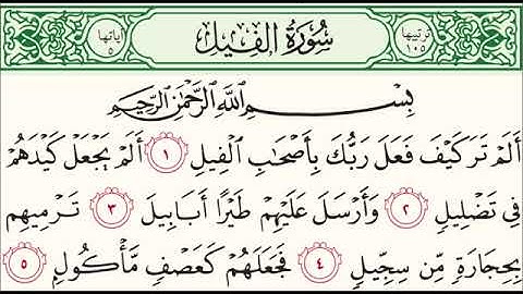 سورة الفيل للشيخ محمد الدبيخي 1413هـ