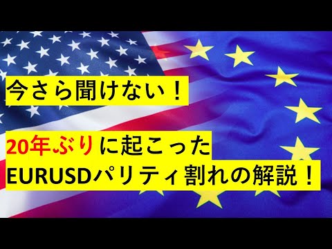 【4分で解説！】EURUSDパリティ割れと今後の予測！