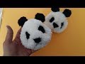 "DIY" How to Make a Panda Pompom - Tutorial ,Panda con un Solo Pompón