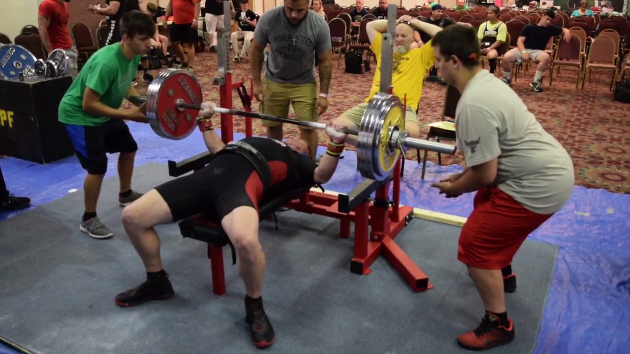 American Record 457 Bench Press Uspf Nationals Age 64 220 Pounds