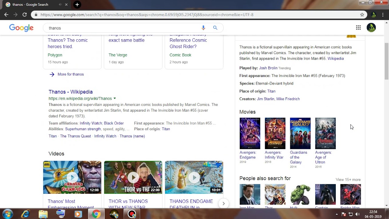 THANOS Magic on GOOGLE