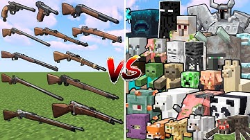 What TaCZ Gunpowder Revolution Gun can Defeat the Most Minecraft Mobs in a Row?