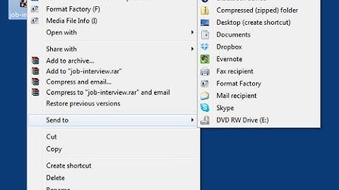 Customize the Send to Menu on Right Click