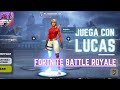 Jugando al fortnite en battle royale