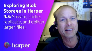 Exploring Blob Storage in Harper 4.5 | Stream, cache, replicate, and deliver larger files.