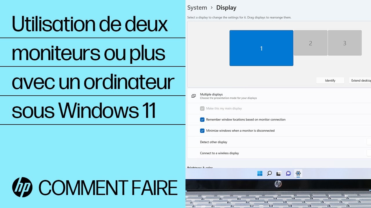 Ordinateurs HP - Utilisation de deux moniteurs ou plus avec un ordinateur  (Windows 11, 10)