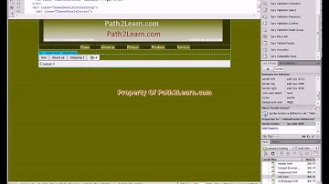 Dreamweaver Spry Tab menu tutorial