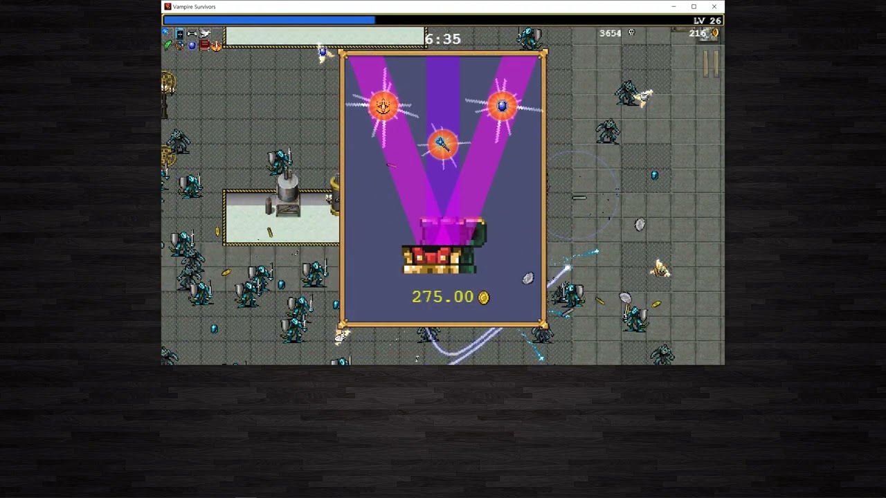 Vampire Survivors 200 Level in Dairy Plant. 1st place on the stage