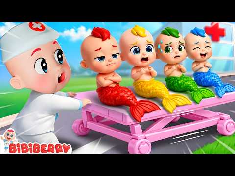 What's Inside Mermaid Belly 🧜‍♀ | Doctor Checkup Song | Kids Song & Nursery Rhymes | BibiBerry TV