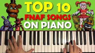 TOP 10 FIVE NIGHTS AT FREDDY'S SONGS ON PIANO chords