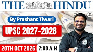 The Hindu Analysis | 20th October 2026 | The Hindu Newspaper  - Practice Questions | Prashant Sir