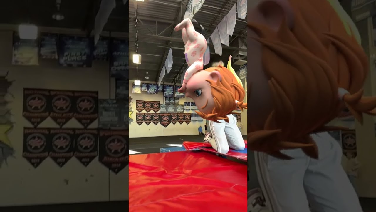 BABY ADLEY GYMNASTiCS Crazy Cartoon BACKFLiP How Did She Do That Tumbling Baby Aforadley