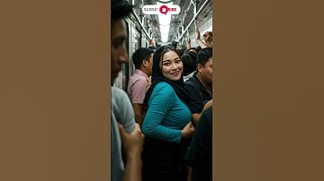 Crowded Subway - Her Smile Lit Up the Whole Train #aiart #metro #short