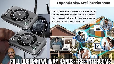 Full Duplex Two Way Hands Free Intercoms