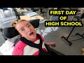 My disabled daughters first day of high school