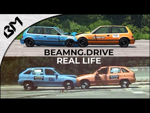 BeamNG Drive VS Real Life - CRASH-TEST DAMAGE COMPARISON | Soft Body Physics