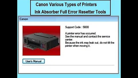 Printer Canon Pixma G2000 Reset, 7 time light Blink, code:5200,5B00,100% working