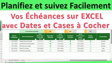 Planifiez et Suivez Facilement Vos Échéances sur Excel avec Dates et Cases à Cocher