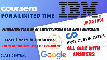 Fundamentals of AI Agents Using RAG and LangChain,All Quiz Answers.#coursera #quizanswers