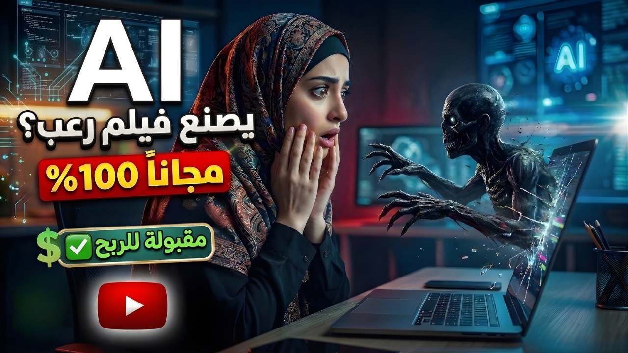 صنعت فيلم رعب كامل بالذكاء الاصطناعي ب NotebookLM مجانًا (مقبول للربح)!😱